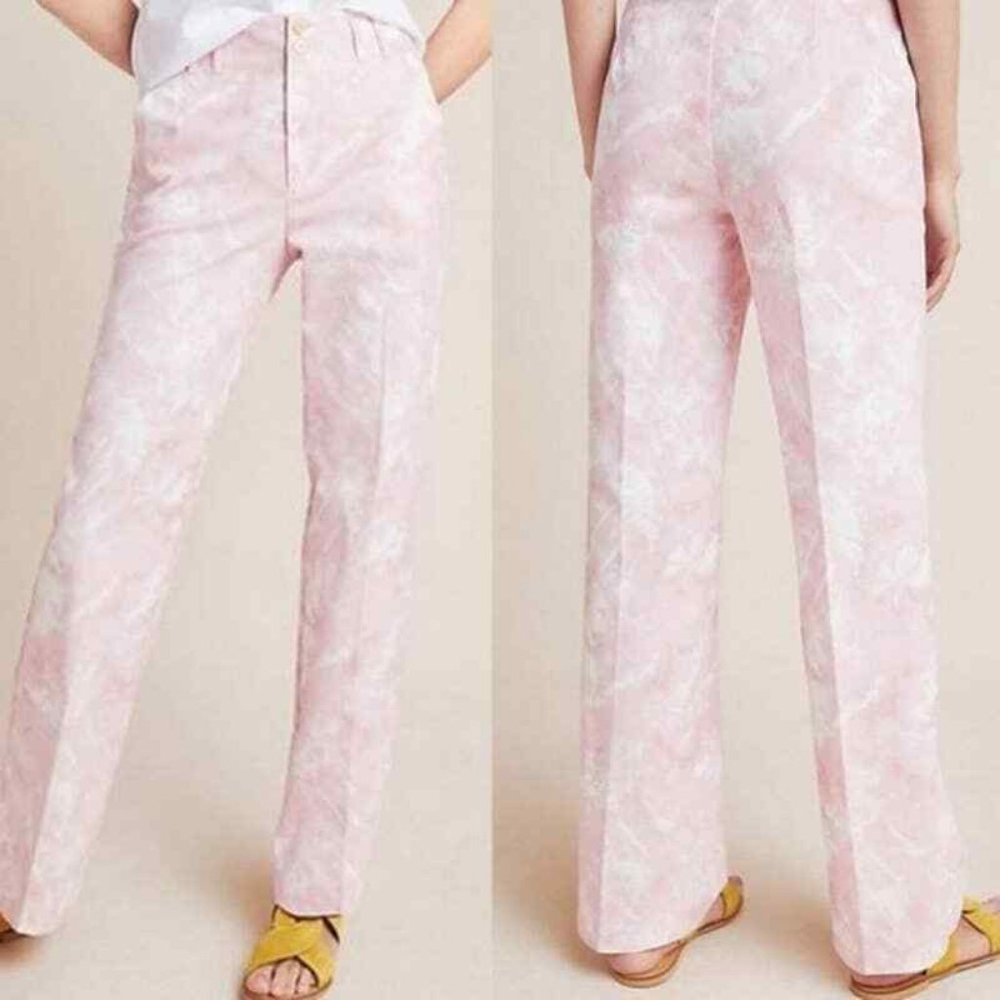 Anthropologie pink tie dye Jamie trouser US size 2